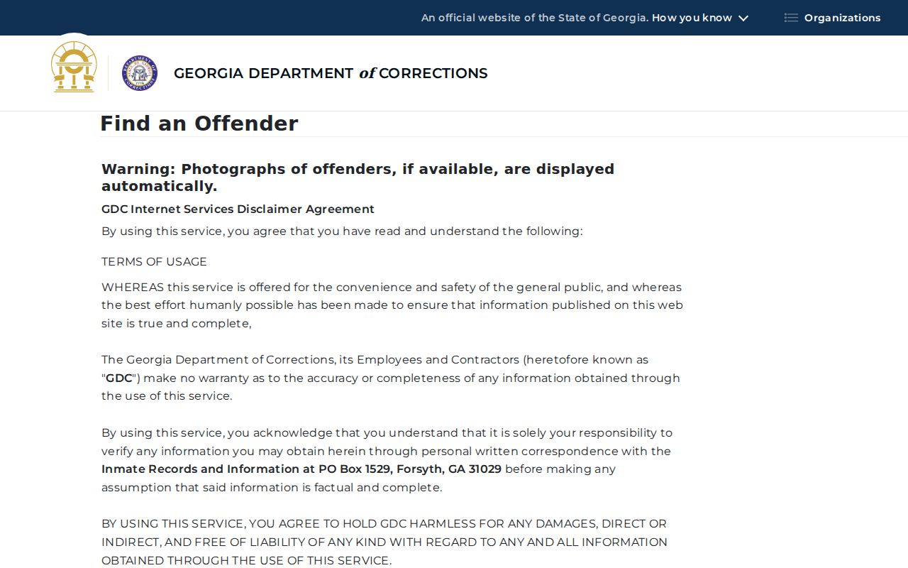 Lowndes County criminal history Georgia corrections search