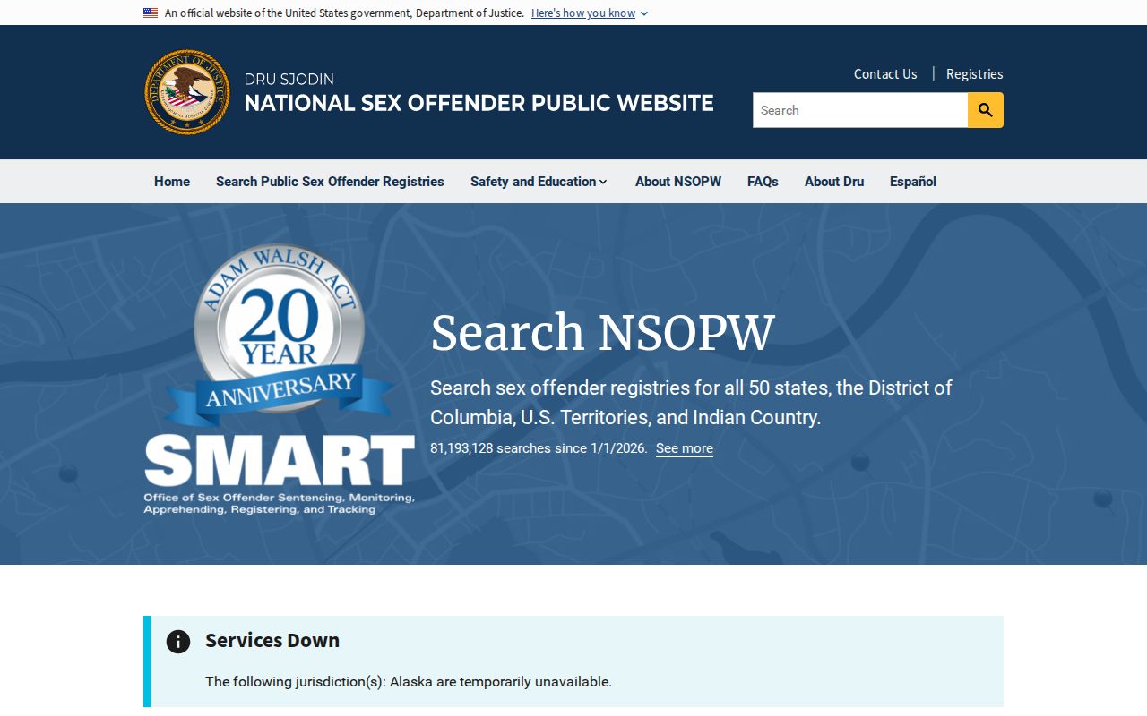 Lowndes County sex offender search through NSOPW